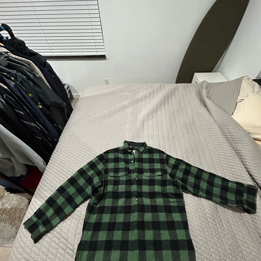 Vintage Henry Cottons chunky Green Plaid Men's Shirt